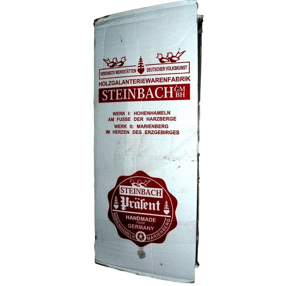 Steinbach Jester Nutcracker Handmade Germany Box Red Blue Velvet 18"Figure - Picture 2 of 2